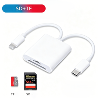 Lecteur de cartes OTG série complète 5-en-1, adaptateur Type-C, lecteur de cartes mémoire SD/TF, connecteur USB, adaptateur de téléphone externe multifonctionnel