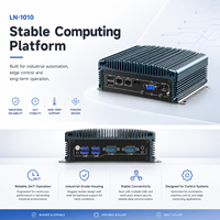 Computadora de Control sin Ventilador, Doble LAN, 2 COM, USB, Audio HD, VGA para Integración con Dispositivos PLC, Compatible con Windows y Linux, PC Industrial sin Ventilador