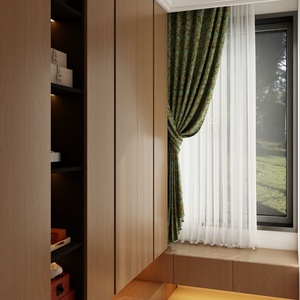 Custom Floor to Ceiling <b>Wardrobe</b> with Open Shelving Modern <b>Wood</b> Bedroom Closet Floating Base - Product Image 4