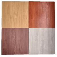 Tapis en caoutchouc à grain de bois 1m, dalles de sol emboîtables pour salle de sport, tapis absorbant les chocs et insonorisant pour zone d'entraînement de force