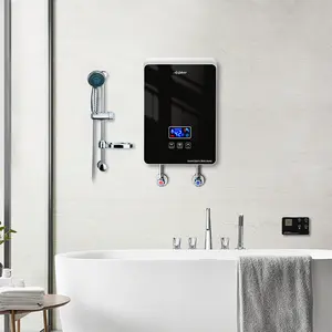 OEM beyaz sertleştirilmiş cam + ABS anlık kafa elektrikli 220v 380v 3 fazlı duş sıcak taşınabilir elektrikli tanksız su ısıtıcı