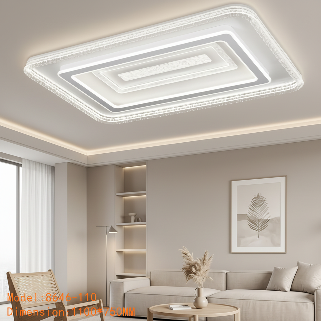 Modern Chinese Style LED Ceiling Light for Living Room Factory Direct Sale Decorative Acrylic Flush Mount Indoor Lamp Wholesale