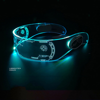 Lunettes LED Cyberpunk Lumineuses Colorées, Couleurs Personnalisables, Lumières Clignotantes à Double Contrôle - Fonctionnant sur Batterie pour Festivals et Soirées