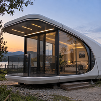 Capsule spatiale de luxe préfabriquée, maison modulaire mobile, mini-maison pour complexe hôtelier, glamping, hôtel, séjour en famille