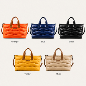 Sac de voyage personnalisé en nylon matelassé souple, sac de week-end, MOQ 100, sacs à bagages, fournisseur d'usine en marque blanche pour les marques - Product Image 6
