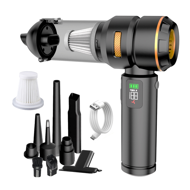 3 in 1 High Suction Power Cordless Battery Powered 18000Pa Handheld Wireless Car Vacuum Cleaner with Air Blowing & LED Light