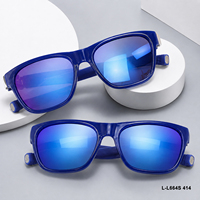 Lunettes de soleil unisexes carrées personnalisées OEM ODM en TR90/PC/Acétate, avec bordure métallique, verres miroir bleus UV400, logo personnalisé