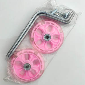 Ruedas auxiliares para bicicleta para niños, de 12 a 20 pulgadas, ajustables, metálicas, silenciosas, intermitentes, para entrenamiento de equilibrio en bicicleta para niños - Product Image 3