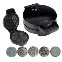 Machine à beignets électrique, gaufrier en forme de cœur, gaufrier belge, plaques antiadhésives à bulles, appareil multifonctionnel pour snacks