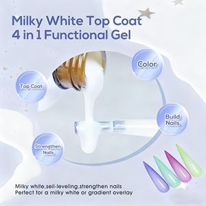 TRIONE/Esmalte de Gel de Capa Superior Blanco Lechoso con Logotipo Personalizado, 15 ml, Sin Necesidad de Limpiar, Gel de Larga Duración para Diseñadores de Uñas con Luz UV LED - Product Image 3