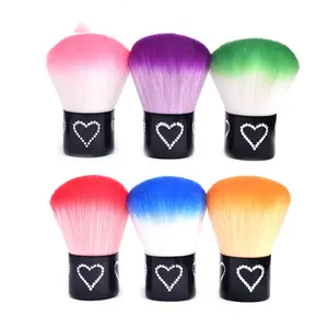 Popular Round Small Colorful Mushroom Nail Paint Gel Dust Cleaning Brushes Make Up Brush Nail Art Manicure Tool