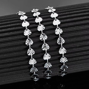 Collier en forme de cœur de 5 mm, chaîne en acier inoxydable, lien fait main, ne se décolore pas, lien exquis pour la fabrication de bijoux - Product Image 5