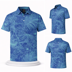 Chemise polo pour homme de haute qualité, respirante, vintage, en polyester et élasthanne, séchage rapide, coupe décontractée, pour le golf - Product Image 1