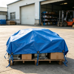 Bâche en PE renforcé enduite de LDPE, <span class=keywords><strong>tissu</strong></span> maillé uni, imperméable, coupe-vent, durable, poids moyen, pour situations d'urgence civiles - Product Image 3