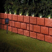 2022 Hot Patio Lawn Garden Bordure Effet Brique Avec Lumière Solaire