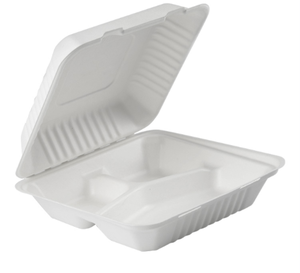 Lonchera Ecológica de Entrega Rápida, Contenedor de Alimentos para Microondas de Bagazo de Caña de Azúcar, Caja de Hamburguesas Desechable y Biodegradable - Product Image 1