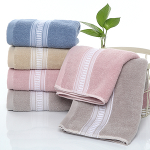 Serviettes de bain en coton tissé de luxe personnalisées, couleur unie, brodées, épaisses, pour la maison et l'hôtel - Product Image 1