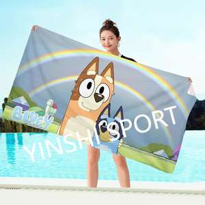 Fabricantes Odm Custom blueys Impreso <span class=keywords><strong>Toalla</strong></span> de playa de microfibra <span class=keywords><strong>Toalla</strong></span> de playa de baño personalizada de secado rápido grande con logotipo - Product Image 2