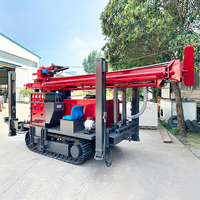 Foreuse pneumatique DTH portable 180M sur roues, agile et mobile, pour l'exploration géologique rapide des roches et le forage de puits d'eau