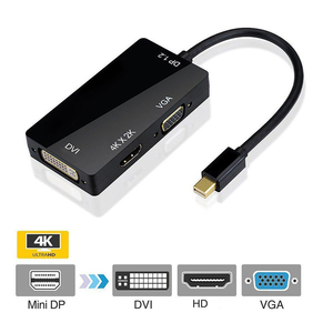 Bộ Chuyển Đổi <span class=keywords><strong>DisplayPort</strong></span> Mini 3 Trong 1 Bộ Chuyển Đổi Tương Thích Thunderbolt Bộ Chuyển Đổi Đầu Cái MINI DP Đực Sang HDMI Tương Thích DVI <span class=keywords><strong>VGA</strong></span> - Product Image 2