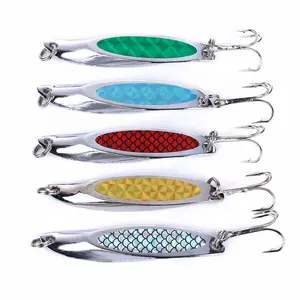 Yousya gran oferta Metal Crankbait con gancho Spinner cuchara cebos de pesca para lubina lucioperca trucha agua dulce agua salada