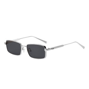 <span class=keywords><strong>Gafas</strong></span> de Sol Polarizadas UV400 con Marco Cuadrado Pequeño, Estilo Y2K Europeo Americano, Marca D, Metal - Product Image 1