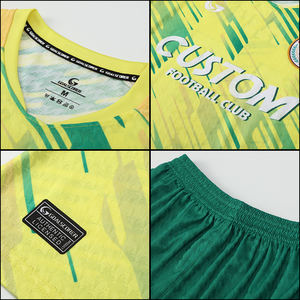 Футбольная форма на заказ с сублимационной печатью, дышащая, мужская, из жаккардовой ткани, с вышитым логотипом Z25993 - Product Image 6