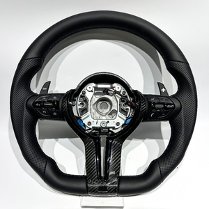 Volante de Cuero Completo de 3 Radios para <span class=keywords><strong>BMW</strong></span> F10 F22 F82 <span class=keywords><strong>F20</strong></span> F30 F32 M3 F80 M4 F82 M2 F87, Envío Gratis desde EE. UU. - Product Image 2