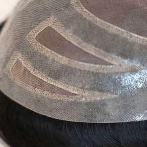 วิกผมแท้ Versalite Virgin Hair แบบธรรมชาติ มองไม่เห็นรอยต่อ สำหรับผู้ชาย  แบบโมโนบางพิเศษ  สำหรับติดตั้งด้านหน้า  วิกผมเสริม<span class=keywords><strong>ผม</strong></span>แท้ - Product Image 3