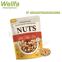 Emballage personnalisé avec logo du fabricant, sachet debout avec fermeture éclair supérieure, 100 g de noix de Grenoble et d'amandes mélangées, emballage alimentaire de qualité supérieure, barrière élevée, doypack