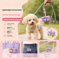 Distributeur portable de sacs à déjections pour animaux de compagnie, en silicone souple, en forme d'os de dessin animé, étui de rangement pour sacs à déjections canines pour les promenades quotidiennes avec le chien