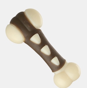 Juguete de hueso para masticar para perros, hueso de la suerte duradero para masticar, mascarillas agresivas, sabor a bacón Real - Product Image 6