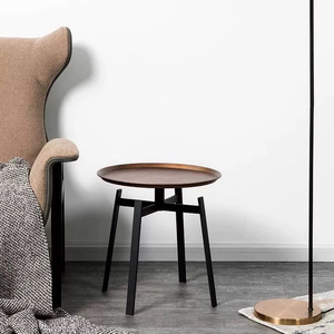 طاولة صغيرة مستديرة حديثة أثاث منزلي لغرفة المعيشة طاولة قهوة معدنية ذهبية - Product Image 2