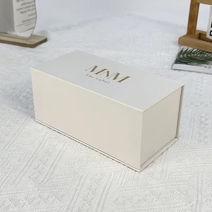 <b>Black</b> Luxury Premium Magnetic Rigid Hard Carton Paper Pet Usage Packaging <b>Box</b> With Gold Stamping - Product Image 3
