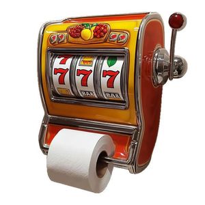 Slot Machine Toilet Roll Holder Resin Crafts Wall Mounted Paper Holder Funny <b>Bathroom</b> <b>Accessories</b> Home Decor Wall Ornament - Product Image 2