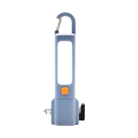 Lampe torche rechargeable d'extérieur avec fonction zoom, marteau de sécurité, base magnétique et corps en ABS