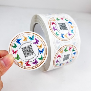 Etichetta Adesiva Rotonda Personalizzata Impermeabile in Vinile, Etichetta per Prodotti Alimentari con Stampa in Lamina d'Oro e <span class=keywords><strong>Codice</strong></span> QR - Product Image 3