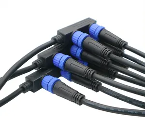 M15 OEM IP66 IP68 mannelijke vrouwelijke amp 2 3 4 5 6 8 pin elektrische plug M15 waterdichte led kabel connector