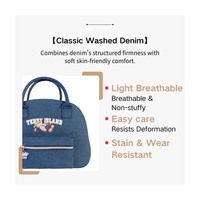 Sac à main femme en jean délavé personnalisé OEM, sac à poignée supérieure rétro, grande capacité pour le quotidien, le bureau et les trajets, avec fermeture éclair