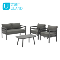 Uland Ensemble canapé-salon d'extérieur sectionnel moderne en aluminium imperméable Mobilier d'extérieur Canapés de jardin pour hôtel et villa
