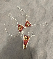 Bikini deux pièces personnalisé avec logo, maillot de bain string mat côtelé, tongs, grandes tailles XS, pour occasions de plage