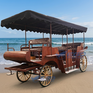 Charrette à chevaux rustique et vintage pour les excursions en campagne, chariot à chevaux durable - Product Image 1
