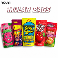 Pochette Mylar transparente personnalisée avec fermeture éclair refermable et fenêtre pour emballage alimentaire de plantes séchées de qualité alimentaire