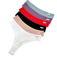 Nouveau string côtelé sexy taille basse pour femme, modèle T-pants, respirant, sans couture, invisible, vente directe usine ODM, pour le commerce transfrontalier