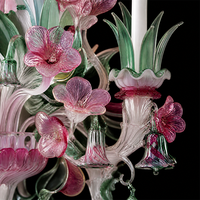 Lustre en verre de Murano artisanal Zeal Lighting, design floral, suspension LED pour hôtel, villa, restaurant, bureau, vente en gros
