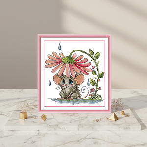 Kit <span class=keywords><strong>de</strong></span> broderie au <span class=keywords><strong>point</strong></span> <span class=keywords><strong>de</strong></span> <span class=keywords><strong>croix</strong></span> « La Petite Souris », motif imprimé HD, tissu Aida compté 16/14/11CT, ensemble <span class=keywords><strong>de</strong></span> broderie, kit <span class=keywords><strong>de</strong></span> travaux d'<span class=keywords><strong>aiguille</strong></span>, décoration intérieure - Product Image 3