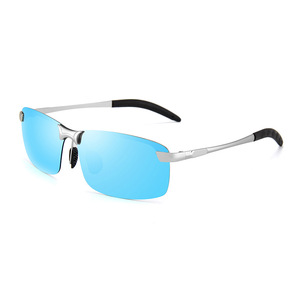 Lunettes de soleil sportives transfrontalières, monture carrée sans cadre, verres polarisés TAC, protection UV400 pour la pêche, la randonnée, le cyclisme et les activités de plein air - Product Image 2