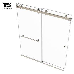 Porte de douche coulissante sans cadre de luxe <span class=keywords><strong>ENSON</strong></span>, directement de l'usine, en verre trempé, durable, moderne, étanche, pour salle de bain, garantie 5 ans - Product Image 3