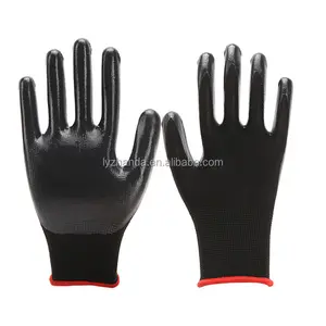 White Liner Grey Nitrile Coated Gloves Nitrile Work Gloves