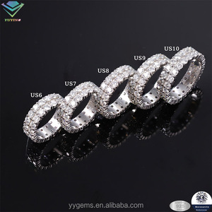 Anillo de Hip Hop en Oferta, con Incrustaciones de Diamantes, Chapado en Oro, Plata de Ley 925, Pasa el Test de Diamantes, Certificado GRA, Moissanita VVS - Product Image 3